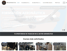 Tablet Screenshot of formacionaeronautica.org